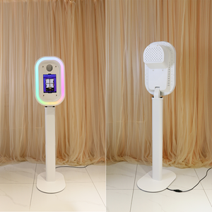 Photomaton haut de gamme avec éclairage LED RGB changeant de <span class=keywords><strong>couleur</strong></span>, pour iPad et appareil <span class=keywords><strong>photo</strong></span> reflex numérique, impression instantanée, avec valise de transport pour événements - Product Image 4