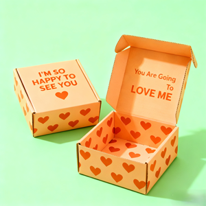 Sevgililer temalı kalp markalı kutu ile romantik mesaj eko dostu ambalaj hediye e-ticaret ve perakende için - Product Image 5