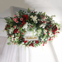 Décoration de mariage Design floral haut de gamme fleurs murales vertes artificielles plafond suspendu plante verte pour la décoration de scène de mariage