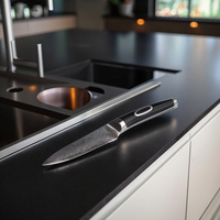 Forkry 5 ''Damas Couteau à fruits utilitaire en acier inoxydable Couteaux de cuisine
