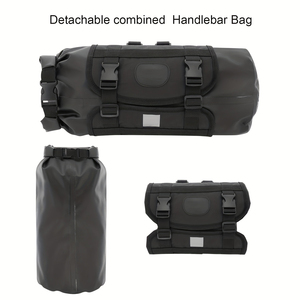 Bolsa de manillar de bicicleta al aire libre, bolsa de almacenamiento frontal de bicicleta grande, bolsa transparente de 6,5 pulgadas con correa para el hombro - Product Image 3