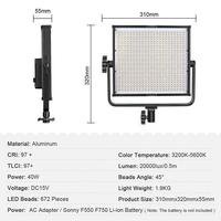GVM BI-672 Bicolore Studio Vidéo LED Kit de Lumière Panneau Mode Maître-Esclave Excellente Luminosité vidéo lumière Et Gamme