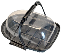 Boîte de poulet rôti jetable, pièces, récipient de rangement de poulet rôti, couvercle transparent