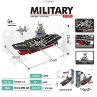Combat bataille avion hélicoptère série modèle jouets porte-avions Mini Micro blocs de construction ensembles décoration briques éducatives