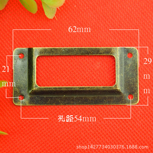 Porta Tarjetas de Visita de Cuatro Ranuras 62x29mm de Acero al Carbono con Marco para Etiquetas y Accesorio de Inserción - Product Image 1