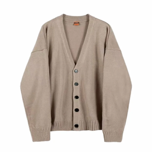 Fashion <strong>Knitting</strong> Cardigan Custom Logo Print Thickened Cold Resistant Comfy Winter Buttons Solid <strong>Sweater</strong> Cardigan Knitwear - Product Image 4