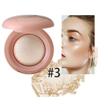 Palette de maquillage illuminatrice scintillante, poudre bronze illuminatrice sans cruauté animale