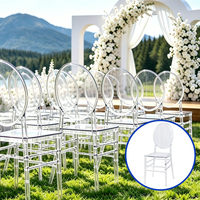 Stilvoller Stapelbarer Hotel Transparenter Acryl Event Party Esszimmer Acryl Kunststoff Chiavari Klarer Hochzeitsstuhl Phoenix Stuhl