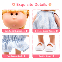 Poupée bébé en vinyle souple de 24 cm, 3 styles mignons, adorable poupée à habiller avec vêtements, poupée interactive pour enfants, cadeau de vacances