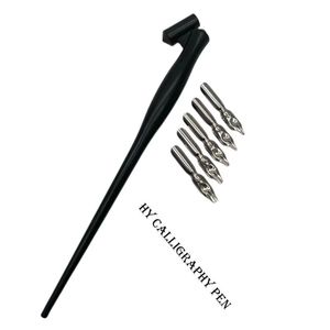 Kit de Pluma de Caligrafía HY Celtic con 5 Plumillas Negras para Caligrafía, Lettering, Dibujo, Mapeo y Diseños Decorativos - Product Image 2
