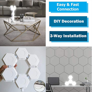 Éclairage mural Hexagonal à <span class=keywords><strong>Led</strong></span> avec capteur tactile, nouveauté, vente en gros - Product Image 4