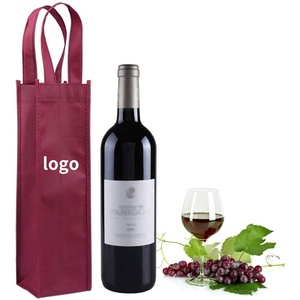 Custom Promotional High Quality Reusable Single <strong>Wine</strong> <strong>Bottle</strong> Carry <strong>Bags</strong> Non-woven <strong>Wine</strong> <strong>Bottle</strong> <strong>Bag</strong> with Handles - Product Image 6