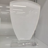 MIDA Sublimation Crystal Award Trophée personnalisé vierge avec plaque de base Crystal Blanks Photo Photo Frame Desktop Decor