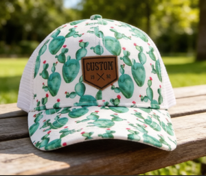 Gorra de béisbol personalizada de 6 paneles con estampado de cactus en relieve, gorra deportiva de tela con ala curva para hombres, mujeres, deportes, correr, ODM/OEM - Product Image 5