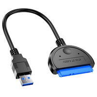 Câble adaptateur USB 3.0 vers SATA pour convertisseur d'ordinateur portable HDD/SSD externe de 2,5 pouces