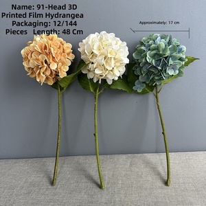 Flores Artificiales de Hortensia Púrpura de Tacto Natural, Ramo de Seda Impreso en 3D para Decoración de Bodas, Hogar y Centros de Mesa para Eventos - Product Image 6