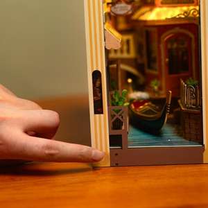 Robotime <span class=keywords><strong>Rolife</strong></span> US Entrepôt <span class=keywords><strong>Miniature</strong></span> Maison TGB08 Romantique Venise 3D Puzzles en Bois DIY Book Nook - Product Image 6