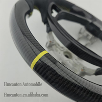 Volante Deportivo de Microfibra con Fibra de Carbono y Franja Amarilla para Infiniti G27 G37, Venta al Por Mayor