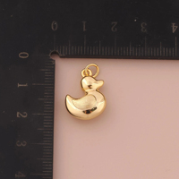 Nouvelle arrivée breloque canard en laiton, petit pendentif animal en or pour bijoux, collier, bracelet ou porte-clés à bricoler soi-même