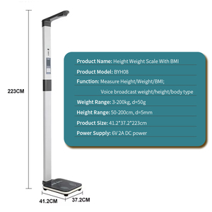 Balance médicale intelligente personnelle avec écran LCD et mesure de la taille, prise en charge OEM/ODM - Product Image 3