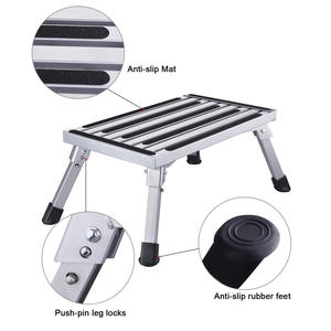 Marchepieds pliants en aluminium Surface antidérapante Tabouret pour camping-car Tabouret échelle portable Certificat EN131 Tabouret échelle pliable - Product Image 2