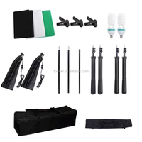 Équipement photographique Forfeel pour kit d'éclairage Soft Box avec support de fond de studio Ampoules de fond 100% coton