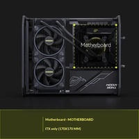 Boîtier PC ITX Open Air en aluminium CNC, supportant 2 ventilateurs de 120 mm et un radiateur de 280 mm pour le gaming DIY