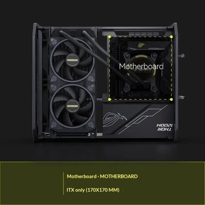 Boîtier <span class=keywords><strong>PC</strong></span> ITX Open Air en aluminium CNC, supportant 2 ventilateurs de 120 mm et un radiateur de 280 mm pour le gaming DIY - Product Image 5