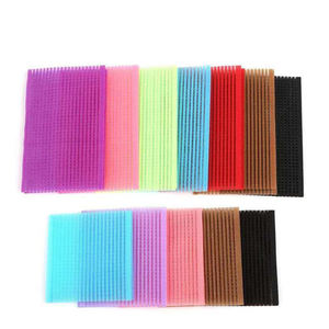 100% 尼龙8毫米扣带发带彩色刘海塑料粘贴贴纸发钩和环卷 - Product Image 2