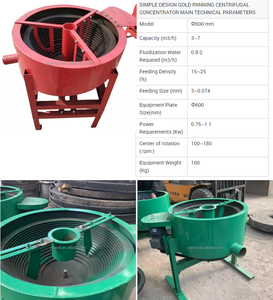 Peralatan ekstraksi tanaman pengolahan tambang emas Tiongkok, untuk pemisah sentrifugal Laboratorium emas cuci - Product Image 2