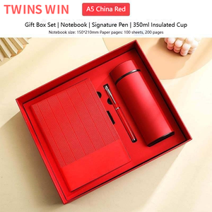 Customized Color Portable <strong>Notebook</strong> Pen Cup Set Business Office <strong>Notebook</strong> Gift Box Set - Product Image 3