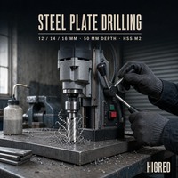 Kits de fraises annulaires en acier à grande vitesse, 7 pièces, avec étui en aluminium, pour perçage de métaux