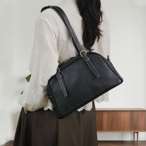 Cross Border Japanese Style Vegetable Tanned Cowhide <b>Bowling</b> Bag For Women Large Capacity Retro Handmade Underarm Crossbody Bag - Product Image 1
