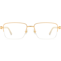 Gafas Borregls de cuerno de búfalo para hombre, montura cuadrada de lujo de diseñador, gafas de vista para mujer, semimontura, ópticas, 0035