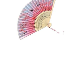 Abanico Plegable de Bambú, Estilo Retro Chino Japonés, Abanico de Seda para Danza, Elegante Decoración para el Hogar - Product Image 3