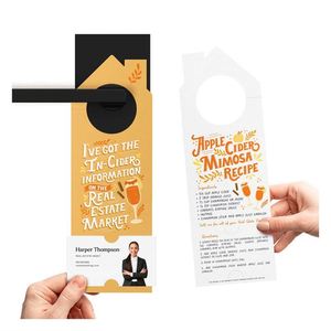 Tarjetas de Marketing Inmobiliario Personalizadas, Impresión en Cartón, Colgadores de Puerta Inmobiliarios con la Información Esencial - Product Image 1