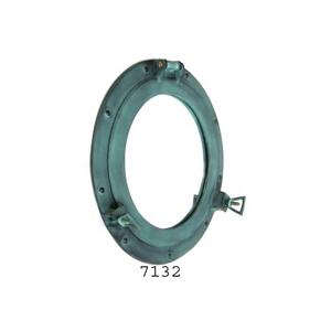 Indian Handicrafts Decorative Nautical Aluminum <b>Porthole</b> with <b>Mirror</b> Brown Finish Manufacturer and Exporter - Product Image 2