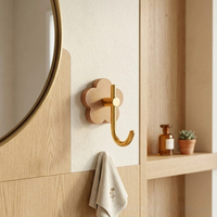Porte-manteau mural en bois créatif, style japonais minimaliste, en hêtre et noyer, robuste, sans perçage