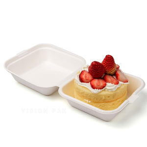 Biểu Tượng Tùy Chỉnh Sinh Thái Thực Phẩm Hộp Phân Hủy Sinh Học Vỏ Sò Hộp Ăn Trưa Thực Phẩm Cấp Giấy/Hộp Mía Bã Mía Thực Phẩm Container - Product Image 5