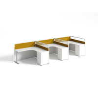 Réception de bureau ergonomique de style simple pour le personnel Conception minimaliste d'économie d'espace de poste de travail d'affaires
