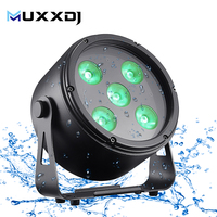 Projecteur PAR LED sans fil 5x18W 6-en-1 étanche IP65 à piles avec télécommande DMX pour DJ, scène, mariage, discothèque et fête
