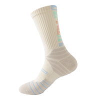 Super Elite Lettre Gradient Basketball Chaussettes Tricoté Haut-Crew Serviette Bas Tradition Complet Pratique
