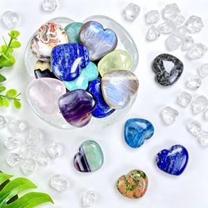 Cuori di Cristallo all'Ingrosso per Artigianato, 1,57 Pollici, Citrino, Quarzo Rosa, Agata, Fluorite, per Collane Fai-da-Te, Ciondoli, Regali - Product Image 6