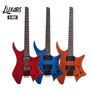 Nueva <span class=keywords><strong>Guitarra</strong></span> Eléctrica sin Cabeza con Cuerpo de Caoba Swamp Ash, Diapasón HPL, Puente Ajustable y Pastillas H-H Alnico V - Product Image 6