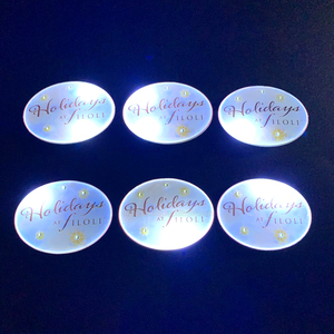 <span class=keywords><strong>Badge</strong></span> pin à revers avec LOGO personnalisé à LED, LOGO scintillant, LOGO, nom, promotion, pour fête, 20 pièces - Product Image 4