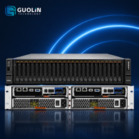 Lenovo ThinkSystem DE4200H 2U24, Sistema de Almacenamiento en Red (SAN) Híbrido con Flash Array, 64 GB, Controlador Dual, 25/10GbE ISCSI, 16/32Gb FC, 12Gb SAS, 96 Unidades, 2.3PB
