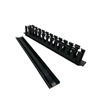 Gabinete de Plástico para Cables 1U/2U, Equipo de Gestión de Cables, Guía de Cables, Organizador de Cables Horizontal