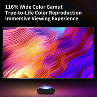 Projecteur laser 4K à ultra courte focale U52, 5300lm HDR10 DLP, projecteur intelligent Android pour les entreprises, les salles de classe, les expositions