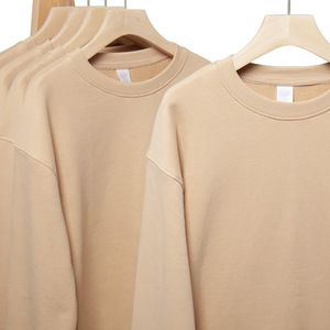 Unisex 400GSM Heavyweight 100% Sudadera de algodón French Terry Drop Shoulder Crew Neck - Product Image 4