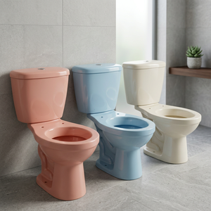 Inodoro de Cerámica de Alta Calidad, Personalizado, de Dos Piezas, con Descarga por Arrastre, para Baño - Product Image 2